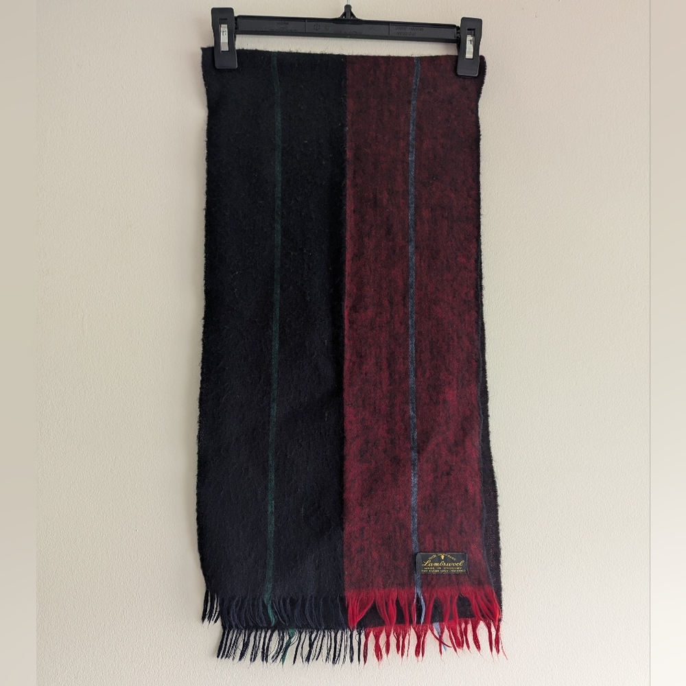 Vtg 100% Lamb's Wool Scarf
